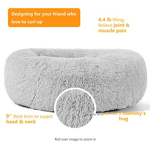 HACHIKITTY Dog Beds Calming Donut Cuddler, Puppy Dog Beds Large Dogs, Indoor Dog Calming Beds - Image 3