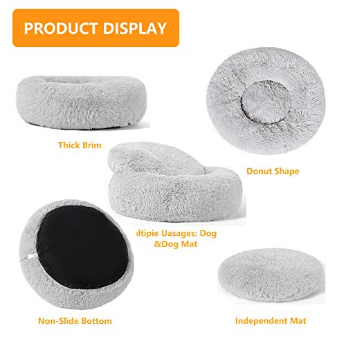 HACHIKITTY Dog Beds Calming Donut Cuddler, Puppy Dog Beds Large Dogs, Indoor Dog Calming Beds - Image 4