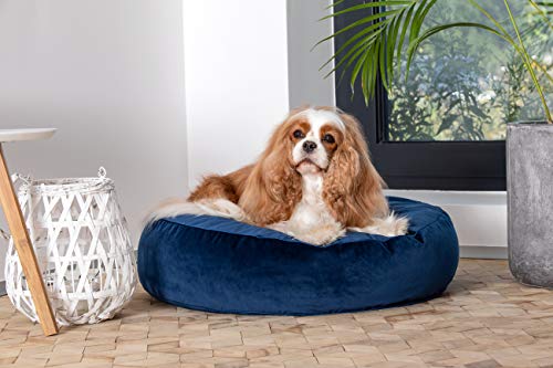 MOOI Crown dog bed made of cuddly velvet fabric, filling made from skin-friendly 100% polyester wadding and balls, machine washable at 30 °C, available in 3 sizes - Image 7