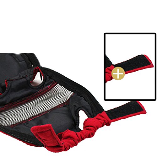 Portable Pet Travel Carrier Dog Backpack Chest Pet Bags Dog Pack Bag Double-shoulder Prothorax Bags Red - Image 6