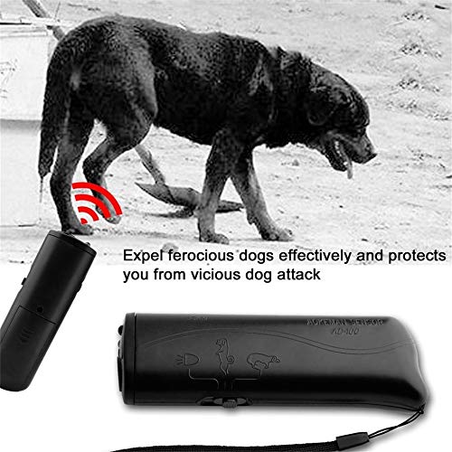 3 in 1 Handheld Ultrasonic Anti Bark Dog Train Repeller Trainer Device CD-100 - Black - Image 3