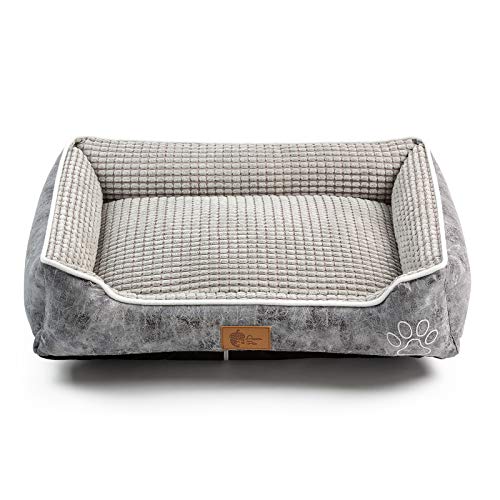 AcornPets® B-605 Deluxe Grey Color Large Dog Bed Cat Pet Pillow Fleece 90 x 70 CM For Large Dogs, Using Fur Velvet, Oxford Frabric, Detachable and Washable - Image 3