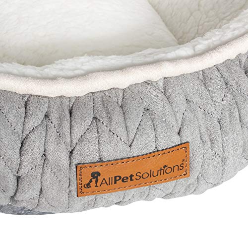 Allpetsolutions Charlie Range Beds - Chunky Knit Design Soft Warm Grey Dog Bed (Large - 75 x 59 x 24cm), L - Image 4