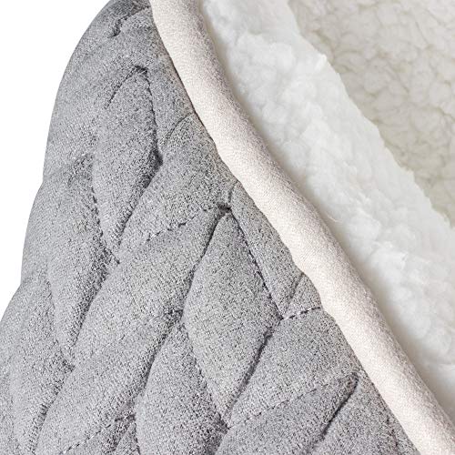 Allpetsolutions Charlie Range Beds - Chunky Knit Design Soft Warm Grey Dog Bed (Large - 75 x 59 x 24cm), L - Image 5