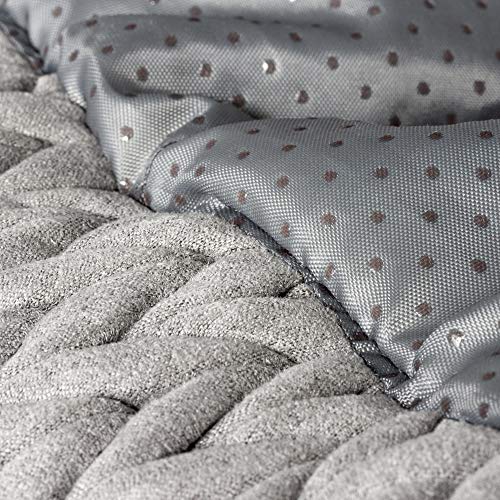 Allpetsolutions Charlie Range Beds - Chunky Knit Design Soft Warm Grey Dog Bed (Large - 75 x 59 x 24cm), L - Image 6
