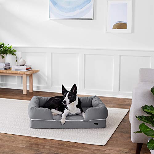 Amazon Basics Pet Dog Sofa Lounger Bed, Medium, 91 x 71 x 23 cm (L x W x H), Grey - Image 7