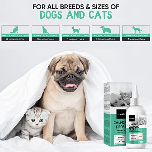 Calming Drops For Dogs & Cats - 100ml - Non-sedative Dog Calming Products for Fireworks, Travel Anxiety, Separation & Stress - Alternative to Hemp Oil or Calming Tablets for Dogs - Add to Food/Treats - Image 6