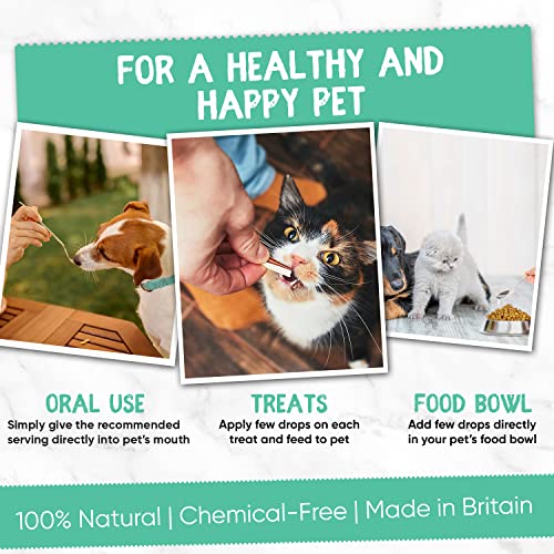 Calming Drops For Dogs & Cats - 100ml - Non-sedative Dog Calming Products for Fireworks, Travel Anxiety, Separation & Stress - Alternative to Hemp Oil or Calming Tablets for Dogs - Add to Food/Treats - Image 7