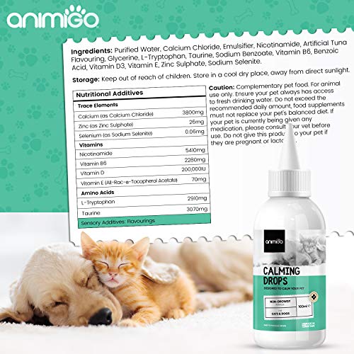 Calming Drops For Dogs & Cats - 100ml - Non-sedative Dog Calming Products for Fireworks, Travel Anxiety, Separation & Stress - Alternative to Hemp Oil or Calming Tablets for Dogs - Add to Food/Treats - Image 8