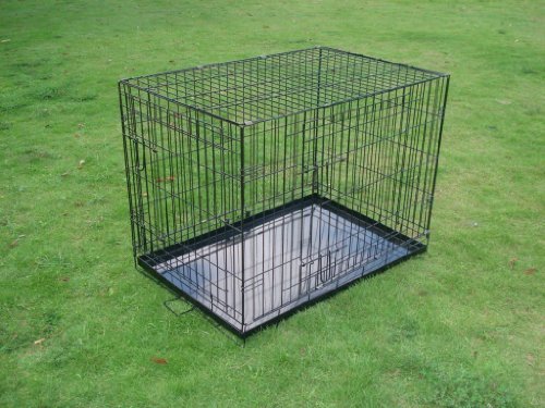 BUNNY BUSINESS Metal Dog Crate 2 Doors with Bedding and Lint Rollers, Medium, 30-inch, Black - Image 9