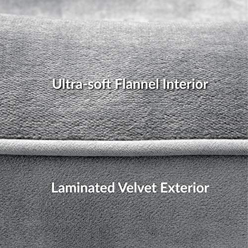 Bedsure Medium Dog Sofa Bed - Washable Orthopedic Dog Beds and Couch with Removable Flannel Zipper Cover, Puppy Beds for Small Dogs, Grey, 71x58x16cm, Seat Size: 48x47cm - Image 7