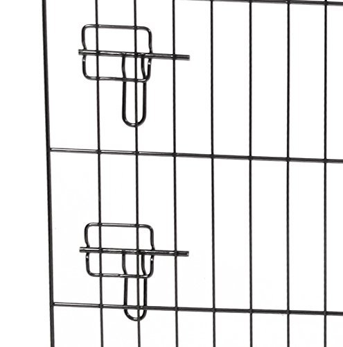 Carlson Pet Products Compact and Secure Double Door Metal Dog Crate, Large, Black - Image 3