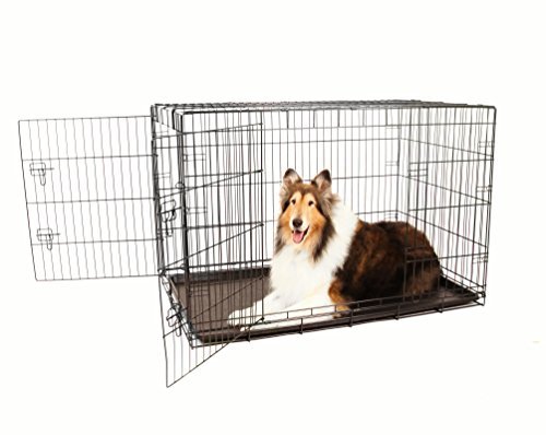 Carlson Secure and Compact Double Door Metal Dog Crate, Extra Large - Image 2