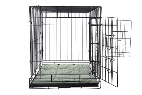 Confidence Pet Deluxe 2 Door Dog Cage Crate with Bed - Image 4