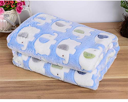 Cute Rabbit Elephant Pattern Coral Fleece Pet Sleep Warm Dog Cat Puppy Ultra Soft Blanket Towl Pet Beds Cover Mat S M L Size - Image 6