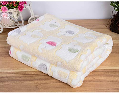 Cute Rabbit Elephant Pattern Coral Fleece Pet Sleep Warm Dog Cat Puppy Ultra Soft Blanket Towl Pet Beds Cover Mat S M L Size - Image 7