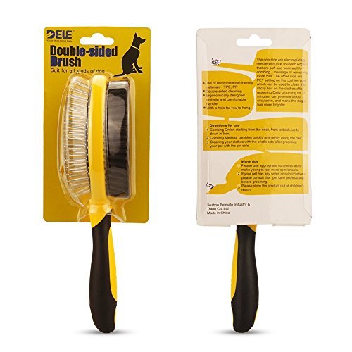 DELE Dog Brush, Ball Point Pin and Bristle Brush Double Sided Pet Grooming Comb Brush for Sensitive Skin Dogs and Cats and Horses with Short Medium Long Hair - Image 3