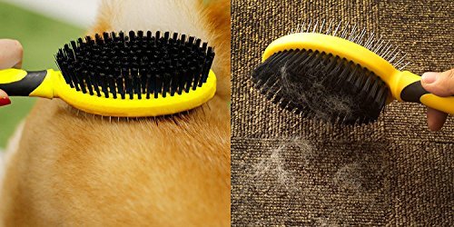 DELE Dog Brush, Ball Point Pin and Bristle Brush Double Sided Pet Grooming Comb Brush for Sensitive Skin Dogs and Cats and Horses with Short Medium Long Hair - Image 5