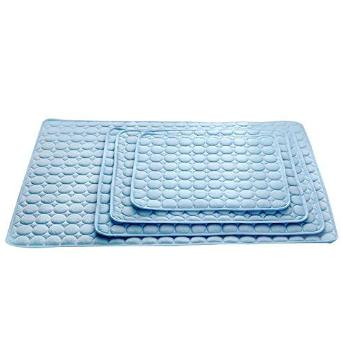 DREAMSOULE XL Pet Cooling Mat, Summer Cats and Dogs Kennel Bed Pad Travel Cool Cushion Pad, 102 x 70cm/40 x 27.5 in, Blue - Image 3