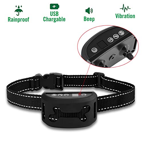 Dog Anti Bark Collar, Supernight Dog Barking Collars Stop Barking with Adjustable Belt Waterproof No Shock Harmless&Humane Training Control Strap, 7 Sensitivity Levels of Sound Vibration for S/M/L Dog - Image 3