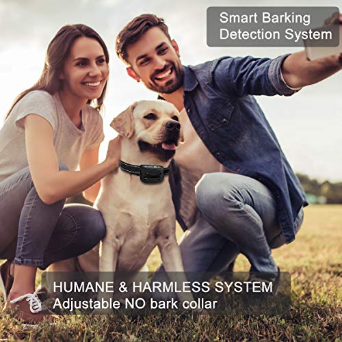 Dog Anti Bark Collar, Supernight Dog Barking Collars Stop Barking with Adjustable Belt Waterproof No Shock Harmless&Humane Training Control Strap, 7 Sensitivity Levels of Sound Vibration for S/M/L Dog - Image 4