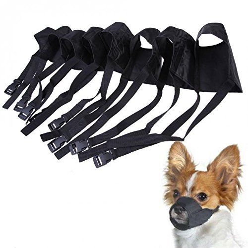 Doggie Style Store Black Soft Nylon Dog Puppy Pet Muzzle Bark Mouth Anti Bite Adjustable Comfortable Snout Mask - Image 3