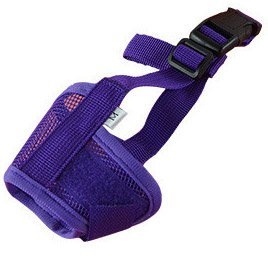 Doggie Style Store Purple Soft Mesh Dog Pet Muzzle Nylon Bark Mouth Anti Bite Adjustable Comfortable Snout Mask - Image 3
