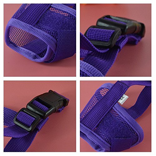 Doggie Style Store Purple Soft Mesh Dog Pet Muzzle Nylon Bark Mouth Anti Bite Adjustable Comfortable Snout Mask - Image 4