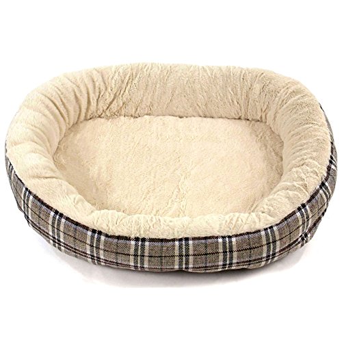 Easipet Jute Orthopaedic Soft Dog Bed in Plaid - Image 4