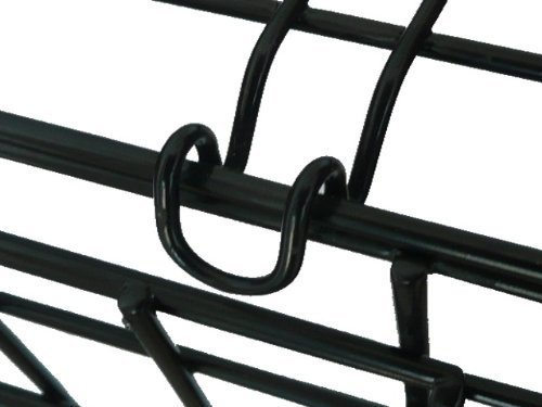 Ellie-Bo Deluxe Dog Puppy Cage 2 Door Folding Crate with Faux Sheepskin Bed (Medium, 30-inch, Black) - Image 5