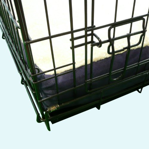 Ellie-Bo Dog Bed with Faux Suede and Sheepskin Topping for Dog Cage/ Crate XL:117x75x10cm - Image 3