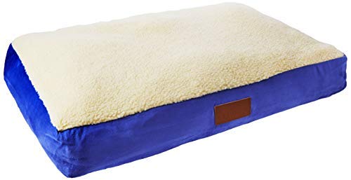 Ellie-Bo Dog Bed with Faux Suede and Sheepskin Topping for Dog Cage/ Crate XL:117x75x10cm - Image 2