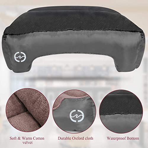 FRISTONE Dog Beds Large Washable Pet Basket Comfortable Kennel Bed for Large Dogs Deluxe Fleece Cushion Blanket XXXL Grey - Image 4