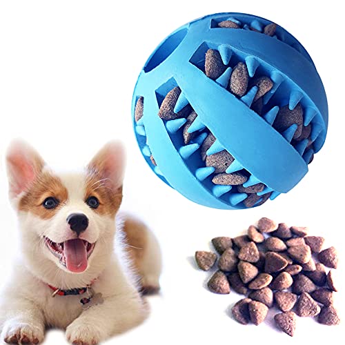 Feixun Pets Dog Treat Toy Ball, Rubber Dog Food Ball,Dog Tooth Cleaning Toy Ball, Interactive Dog Toys Pack of 2 - Image 3