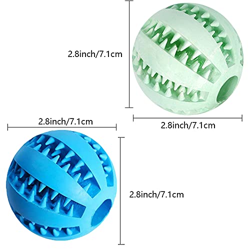 Feixun Pets Dog Treat Toy Ball, Rubber Dog Food Ball,Dog Tooth Cleaning Toy Ball, Interactive Dog Toys Pack of 2 - Image 5