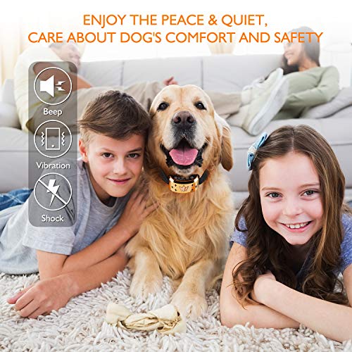 HVRSTVILL Anti Barking Dog Collar, Stop Barking Device for Small Medium Large Dog, NO SHOCK Safely and Humane with Sound & Vibration, Rechargeable No Bark Dog Training Collar, Adjustable Belt 7-55kg - Image 3