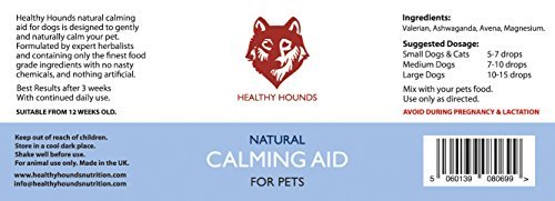 Healthy Hounds 100% Natural Calming Aid Drops | Anxiety Aid Supplement for Dogs, Cats, Rabbits, Ferrets, Birds, Pets | Powerful Concentrated Formula with Valerian | For Stress & Improved Behaviour - Image 3