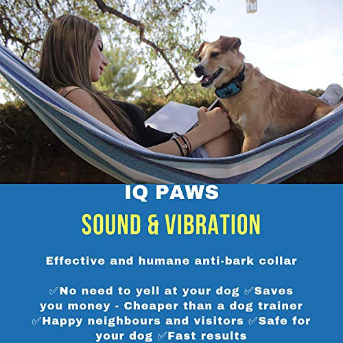 IQ Paws Advanced 3 colours in 1 Anti Bark Collar | Stop Dogs Excessive Barking Device with No Shock, 2 Long-Lasting Batteries, Bonus LED Tag and Bonus Ebook - Image 4