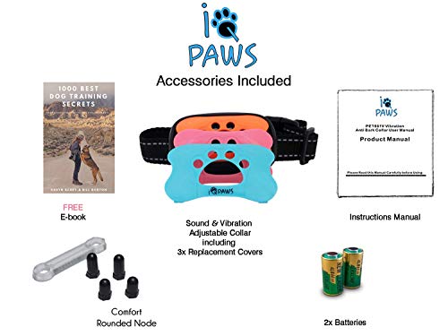 IQ Paws Advanced 3 colours in 1 Anti Bark Collar | Stop Dogs Excessive Barking Device with No Shock, 2 Long-Lasting Batteries, Bonus LED Tag and Bonus Ebook - Image 6