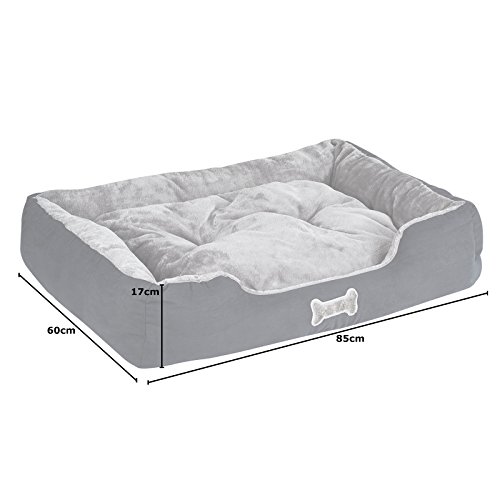 Me & My Black & Grey Large Super Soft Dog Bed - Image 6