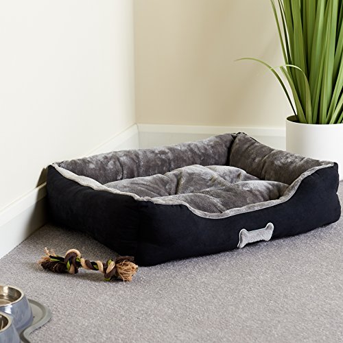 Me and My Black and Grey Small Super Soft Dog Bed - Image 3