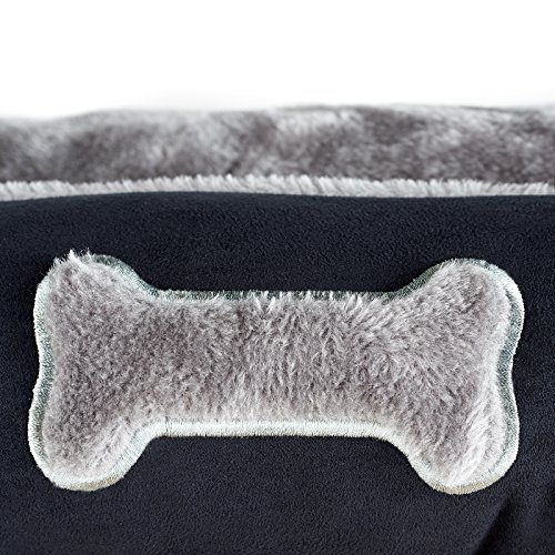 Me and My Black and Grey Small Super Soft Dog Bed - Image 4