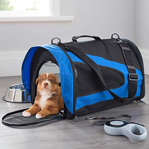 Mool Lightweight Fabric Pet Carrier Crate with Fleece Mat and Food Bag - Image 10