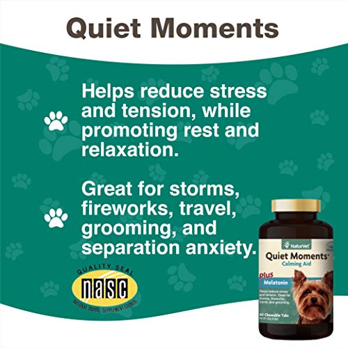 NaturVet Quiet Moments Calming Aid Chewable Tablets, 60 Pills - Image 6
