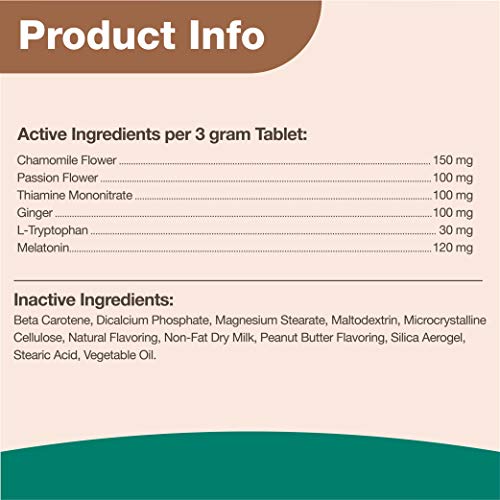 NaturVet Quiet Moments Calming Aid Chewable Tablets, 60 Pills - Image 7