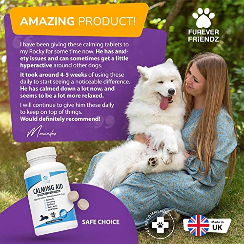Furever Friendz Natural Dog Calming Tablets for Dogs - 120 Dog Anxiety Relief Supplements - Calming Dog Relieves Stress related to Fireworks, Loud Noises, Travel Sickness, Separation & Aggression - Image 7