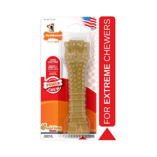 Nylabone Dura Chew Extreme Tough Dog chew Toy Bone, Allergen Free Peanut Butter Flavour, XL, for Dogs Over 23 kg Large for Extreme Chewers, Peanut Butter - Image 3