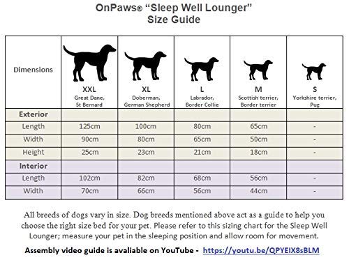On Paws® 'Sleep Well Lounger' Premium Quality Pet Bed (5 Sizes & Assorted Colours) DuPont™ Teflon® Protected, Removable, Machine Washable Covers - Image 6