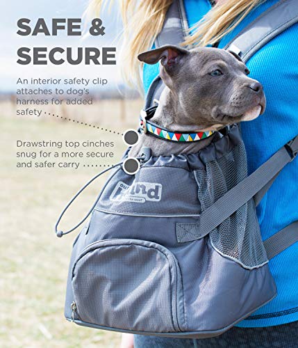 Outward Hound Kyjen 21008 PoochPouch Front Carrier For Dogs Easy-Fit Adjustable Dog Carrier, Medium, Grey - Image 5