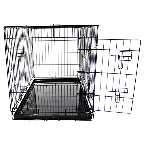 Oypla 36" Folding Metal Dog Cage Puppy Transport Crate Pet Carrier - Image 4